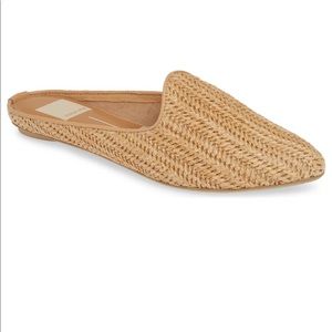 Current season trendy straw mules